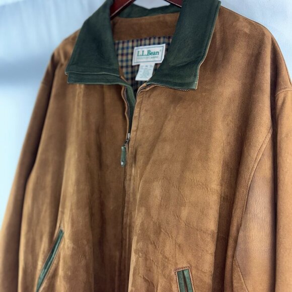 Rare Vintage L.L. Bean Suede Leather Bomber Jacket - Picture 2 of 10